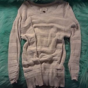 White Striped Knit Sonoma Sweater